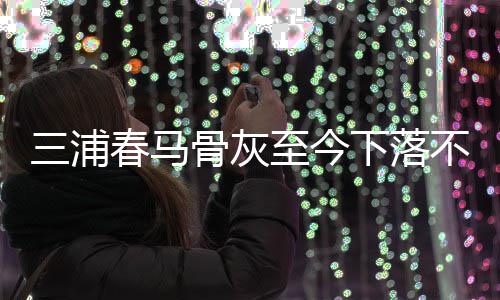 后事下落三浦尚未不明境身解决至今杂家骨灰春马 复