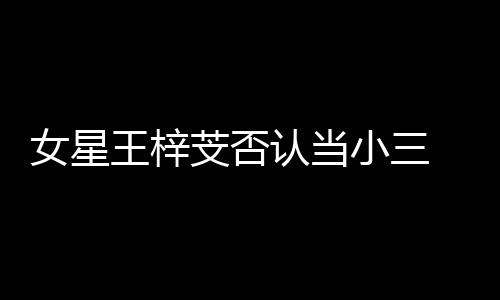 王梓芠否配女星小三谅解书是假的认当 原